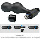 MR PLAY vibrating silicone Butt Plug 10 x Ø 3 cm