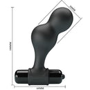 MR PLAY vibrating silicone Butt Plug 10 x Ø 3 cm