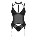 Obsessive Brasica Corset with Choker and Panties Black