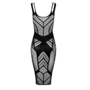 Obsessive D609 Sensual Black Knitted dress O/S