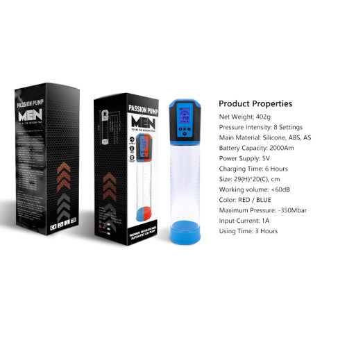 Passion Pump Men Led electric penis pump 30 cm