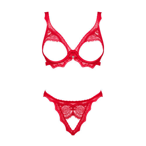 Obsessive Bergamore Bra and Thong Red