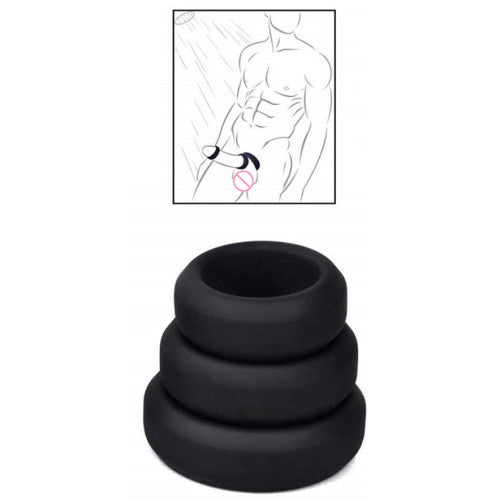PRO Silicone Triple Cock Ring Set