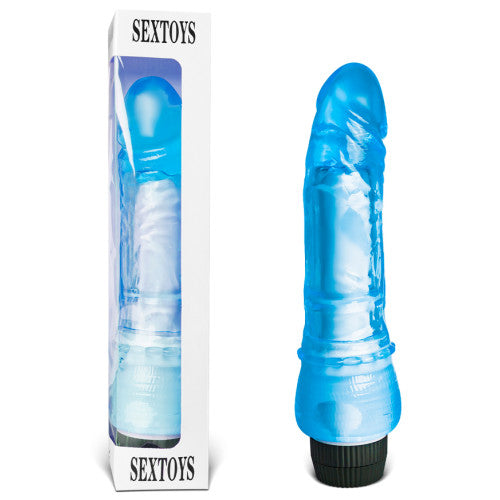TOY BOY Realistic Blue Sea Penis Vibrator 14 X Ø 3.6 cm