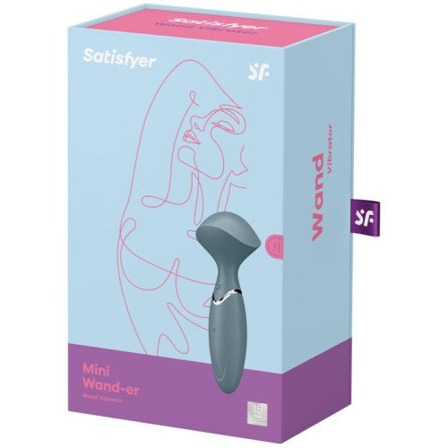 Satisfyer Mini Wand-er Body Massager and Clitoris Stimulator Grey