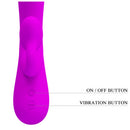 PRETTY LOVE Sincere rabbit vibrator with clitoral teaser scoop Purple