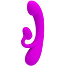 PRETTY LOVE Sincere rabbit vibrator with clitoral teaser scoop Purple