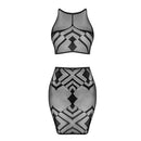 Obsessive K101 top and skirt set Black O/S