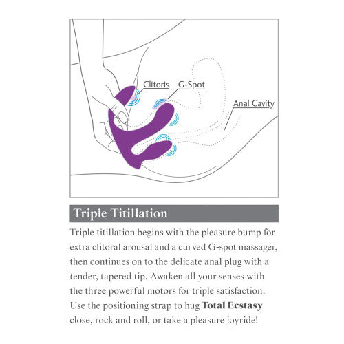 3SOME Total Ecstasy Vibrator with clitoral stimulator and butt plug