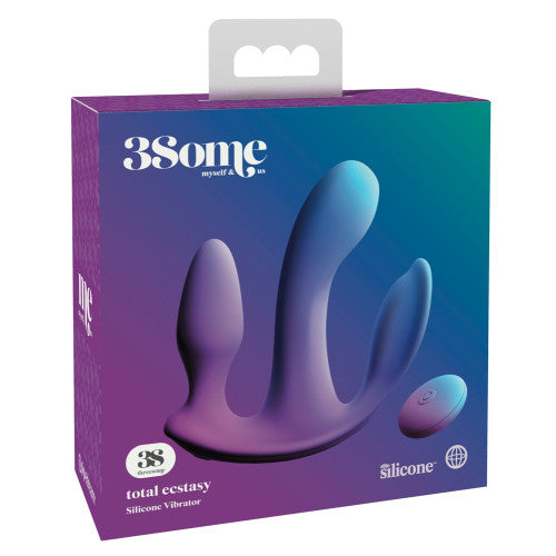3SOME Total Ecstasy Vibrator with clitoral stimulator and butt plug