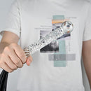 Naughty Toys Leather Flogger with glass dildo handle with ball Tip