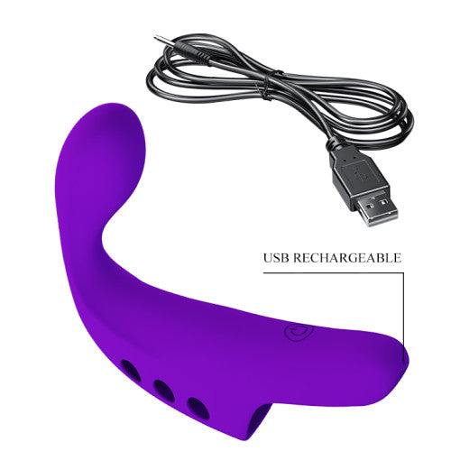 Pretty Love Gorgon finger sleeve vibrator Blue