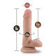 DR SKIN Plus Posable dildo with balls Vanilla 15 x 3 cm