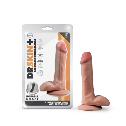 DR SKIN Plus Posable dildo Mocha 16.5 x 3 cm