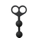 TOYBOY Anal Beads with Finger Rings 34 cm BLACK