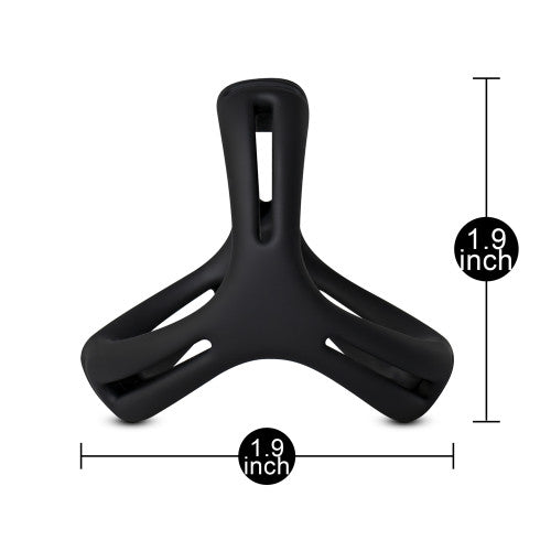 TOYBOY 3 in 1 Ultra Soft Cock Ring Type II BLACK