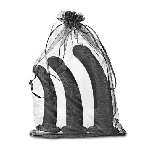 TOYBOY Curved Dildo Set for Strap On BLACK