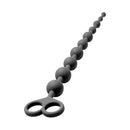 TOYBOY Anal Beads with Finger Rings 34 cm BLACK