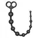 TOYBOY Anal Beads with Finger Rings 34 cm BLACK