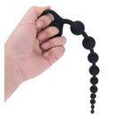 TOYBOY Anal Beads with Finger Rings 34 cm BLACK