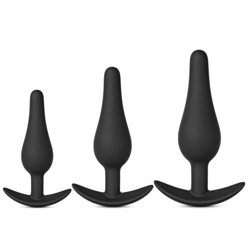 TOYBOY Butt Plug training Set 3 pcs BLACK