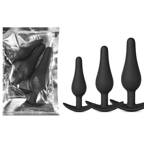 TOYBOY Butt Plug training Set 3 pcs BLACK