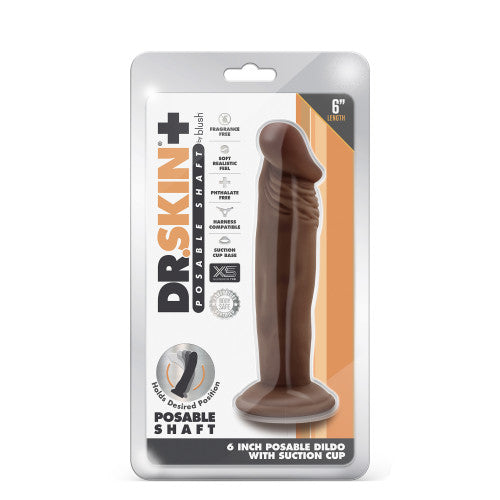 DR SKIN Plus Posable dildo Chocolate 16.5 x 3.8 cm