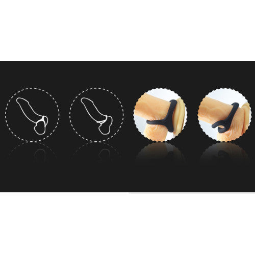 TOYBOY 3 in 1 Ultra Soft Cock Ring Type I BLACK