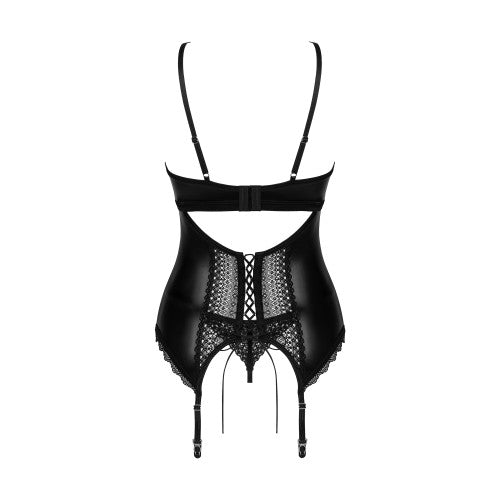 Obsessive Norides corset and thong Black