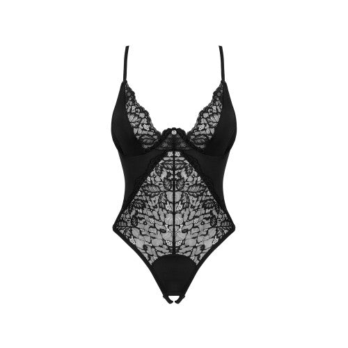 Obsessive Bellastia crotchless teddy Black