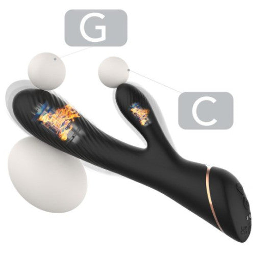 TOYBOX Black Jack Rabbit clit and g-spot 20 c