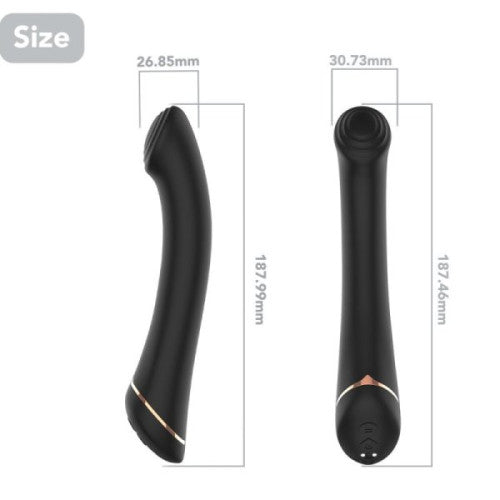 TOYBOX MARIO Flattened Tip G and P spot Vibrator Black