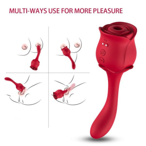 TOYBOX DUAL ROSA G-Spot and Clit Sucker Vibrator