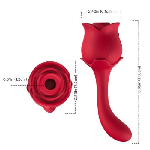 TOYBOX DUAL ROSA G-Spot and Clit Sucker Vibrator