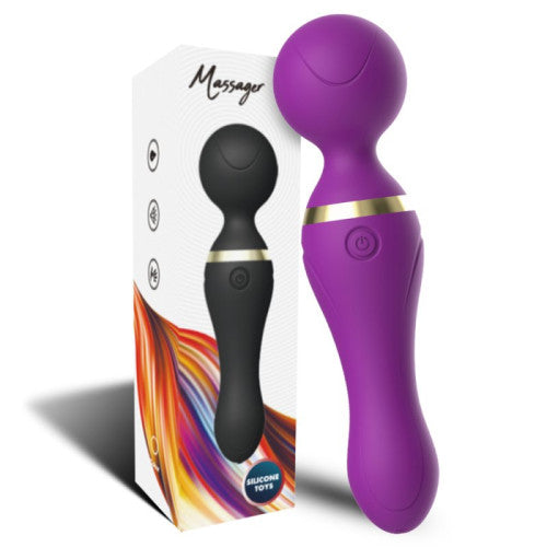 JAMES TOYBOX vibrating magic silicone wand Purple 19 cm