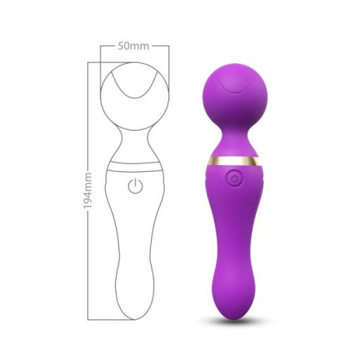 JAMES TOYBOX vibrating magic silicone wand Purple 19 cm