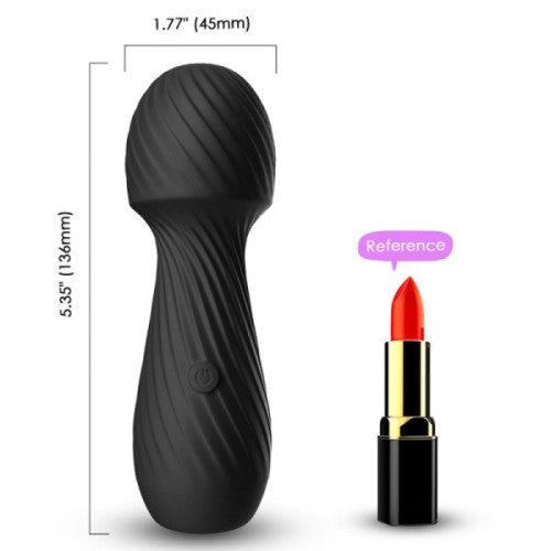 TOYBOX mini WANDA massaging vibrator BLACK 13 CM