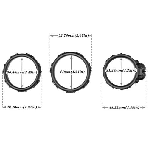 TOYBOY STAY HARD BLACK PIRATE Trio silicone rings