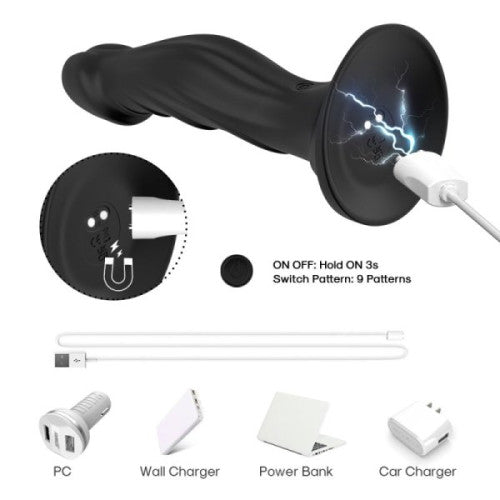 TOYBOY RUFUS remote controlled suctioned dildo vibrator