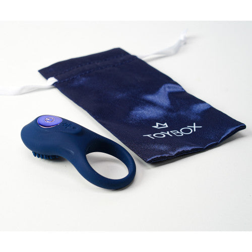 TOYBOX Sonic Blue vibrating penis ring ONE SIZE