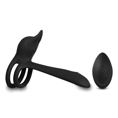 Remote controlled Couples Vibrator with Dual Penis Ring