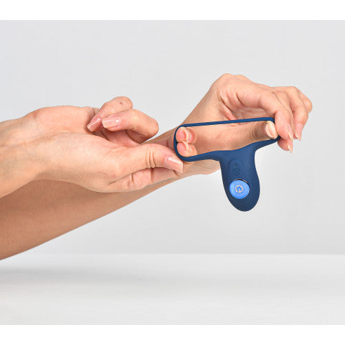 TOYBOX Sonic Blue vibrating penis ring ONE SIZE