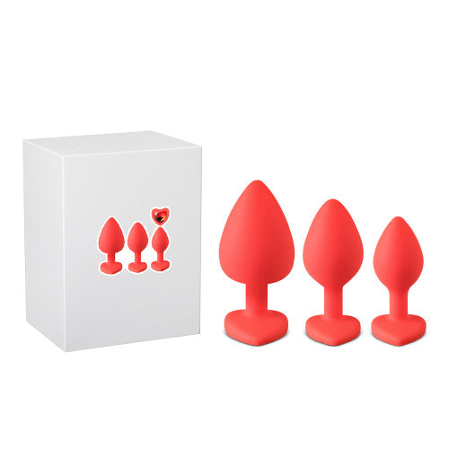 Butt Plugs set Red Heart