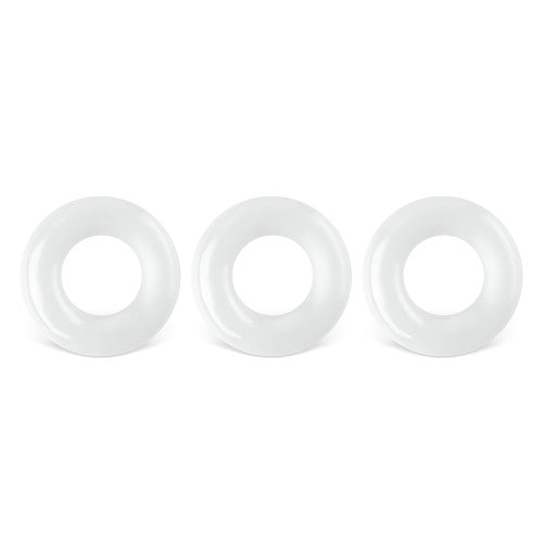 Clear Color Triple Cock rings Kit 3.3 cm