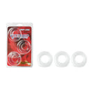 Clear Color Triple Cock rings Kit 3.3 cm