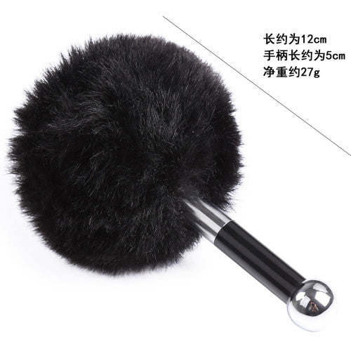NAUGHTY TOYS Black Faux Fur with acrylic metal wand