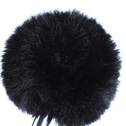 NAUGHTY TOYS Black Faux Fur with acrylic metal wand