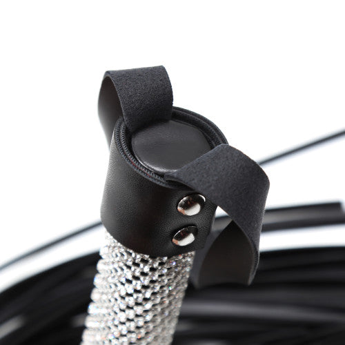 Tails Flogger whip with Rhinestoned Handle 50 cm