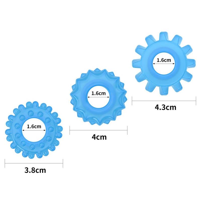 Lovetoy Lumino Play Set of 3 Penis Rings – Blue Glow
