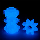 Lovetoy Lumino Play Set of 4 Penis Rings – Blue Glow
